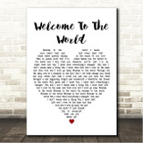 Ed Sheeran Welcome To The World White Heart Song Lyric Wall Art Canvas Framed Print
