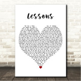 Eric Roberson Lessons White Heart Song Lyric Wall Art Canvas Framed Print