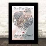 Frank Sinatra It Had To Be You Black Border Wedding Photo First Dance Song Lyric Wall Art Canvas Framed Print