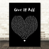 FOALS Give It All Black Heart Song Lyric Wall Art Canvas Framed Print