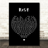 Foo fighters Rest Black Heart Song Lyric Wall Art Canvas Framed Print