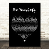 Frank Ocean Be Yourself Black Heart Song Lyric Wall Art Canvas Framed Print