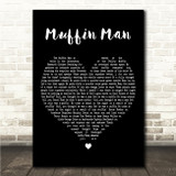 Frank Zappa Muffin Man Black Heart Song Lyric Wall Art Canvas Framed Print