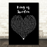 Future Islands King of Sweden Black Heart Song Lyric Wall Art Canvas Framed Print