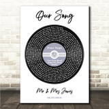 Four Tops I Can't Help Myself (Sugar Pie, Honey Bunch) Blue Heart Vinyl Record Song Lyric Wall Art Canvas Framed Print