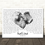 Frankie Valli Cant Take My Eyes Off You Landscape White Heart Any Text Wedding Photo Song Lyric Wall Art Canvas Framed Print