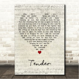 Feeder Tender Script Heart Song Lyric Wall Art Canvas Framed Print