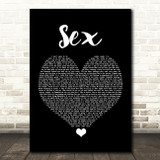 N-Dubz Sex Black Heart Song Lyric Quote Music Print