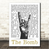 Florence + the Machine The Bomb Sketch Rock Fist Song Lyric Wall Art Canvas Framed Print