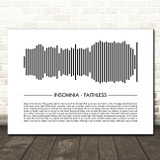 Faithless Insomnia Sound Wave Minimal Song Lyric Wall Art Canvas Framed Print