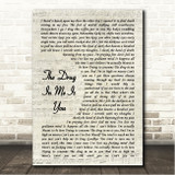 Falling In Reverse The Drug In Me Is You Vintage Script Song Lyric Wall Art Canvas Framed Print