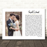 Faith Hill There You'll Be White Landscape Script Rectangle Wedding Photo Song Lyric Wall Art Canvas Framed Print