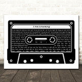 Gary Numan I Am Screaming Black & White Music Cassette Tape Song Lyric Wall Art Canvas Framed Print