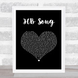 Nizlopi JCB Song Black Heart Song Lyric Quote Music Print