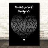 Garth Brooks Unanswered Prayers Black Heart Song Lyric Wall Art Canvas Framed Print