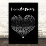 Gas Street Music ft. Luke Hellebronth Foundations Black Heart Song Lyric Wall Art Canvas Framed Print