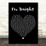 GIVEON For Tonight Black Heart Song Lyric Wall Art Canvas Framed Print