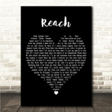 Gloria Estefan Reach Black Heart Song Lyric Wall Art Canvas Framed Print