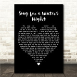 Gordon Lightfoot Song for a Winters Night Black Heart Song Lyric Wall Art Canvas Framed Print