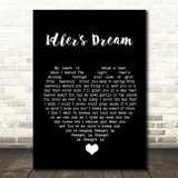 Oasis Idler's Dream Black Heart Song Lyric Quote Music Print