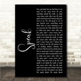 Godsmack Speak Black Script Song Lyric Wall Art Canvas Framed Print