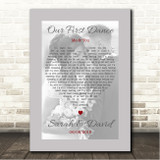 George Ezra Me & You Grey Border Wedding Photo First Dance Song Lyric Wall Art Canvas Framed Print