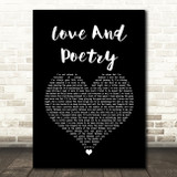 Oh, Weatherly Love And Poetry Black Heart Song Lyric Quote Music Print