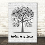 Godsmack Under Your Scars Music Script Tree Song Lyric Wall Art Canvas Framed Print