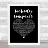 One Direction Nobody Compares Black Heart Song Lyric Quote Music Print