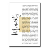 Green Day Minority Rustic Script Song Lyric Wall Art Canvas Framed Print