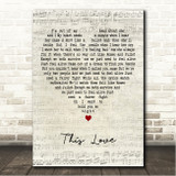 Gaz Coombes This Love Script Heart Song Lyric Wall Art Canvas Framed Print