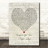 George Ezra Anyone for You (Tiger Lily) Script Heart Song Lyric Wall Art Canvas Framed Print