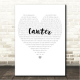 Gerry Cinnamon Canter Simple Heart Pale Grey Song Lyric Wall Art Canvas Framed Print