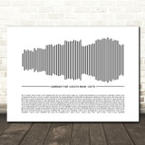 Gotye Somebody That I Used To Know Sound Wave Minimal Song Lyric Wall Art Canvas Framed Print