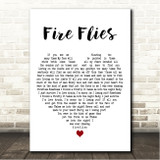 Gorillaz Fire Flies White Heart Song Lyric Wall Art Canvas Framed Print