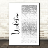 Genesis Undertow White Script Song Lyric Wall Art Canvas Framed Print