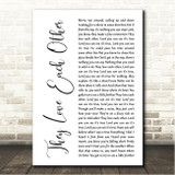 Grateful Dead They Love Each Other White Script Song Lyric Wall Art Canvas Framed Print