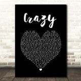 Pat Green Crazy Black Heart Song Lyric Quote Music Print