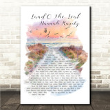 Hannah Rarity Land O The Leal Beach Sunset Birds Memorial Song Lyric Wall Art Canvas Framed Print