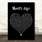 Hazel OConnor Thats Life Black Heart Song Lyric Wall Art Canvas Framed Print
