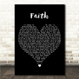 Hillsong Worship Faith Black Heart Song Lyric Wall Art Canvas Framed Print