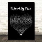 Holly Humberstone Friendly Fire Black Heart Song Lyric Wall Art Canvas Framed Print