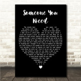 Howard Jones Someone You Need Black Heart Song Lyric Wall Art Canvas Framed Print