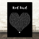 HunterGirl Red Bird Black Heart Song Lyric Wall Art Canvas Framed Print
