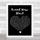 Paul Weller Brand New Start Black Heart Song Lyric Quote Music Print