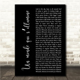 Héloïse Un monde qui sillumine Black Script Song Lyric Wall Art Canvas Framed Print