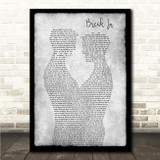Halestorm Break In Gay Couple Two Men Dancing Grey Song Lyric Wall Art Canvas Framed Print