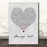 Halestorm Strange Girl Grey Heart Song Lyric Wall Art Canvas Framed Print