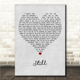 Hillary Scott & The Scott Family Still Grey Heart Song Lyric Wall Art Canvas Framed Print