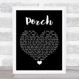 Pearl Jam Porch Black Heart Song Lyric Quote Music Print